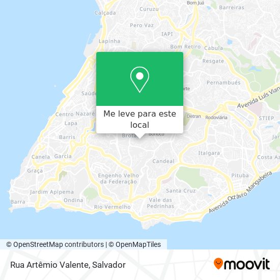 Rua Artêmio Valente mapa