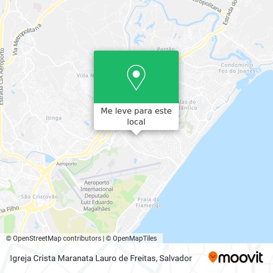 Igreja Crista Maranata Lauro de Freitas mapa