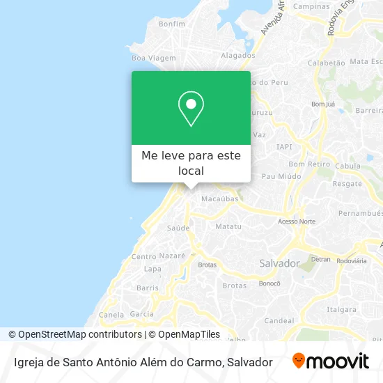 Igreja de Santo Antônio Além do Carmo mapa