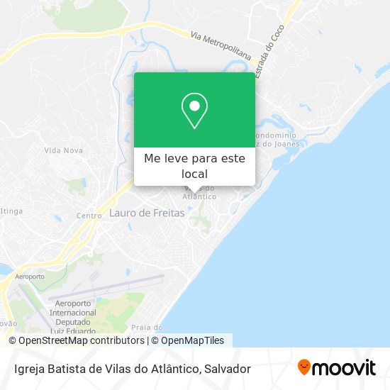 Igreja Batista de Vilas do Atlântico mapa