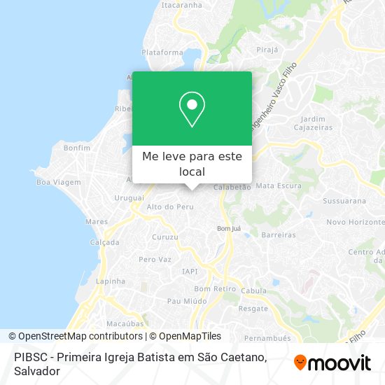 PIBSC - Primeira Igreja Batista em São Caetano mapa