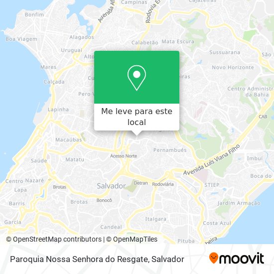 Paroquia Nossa Senhora do Resgate mapa