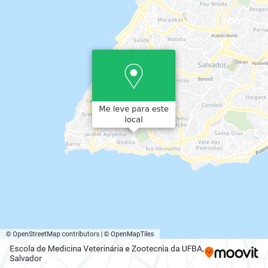 Escola de Medicina Veterinária e Zootecnia da UFBA mapa
