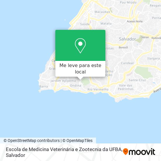 Escola de Medicina Veterinária e Zootecnia da UFBA mapa