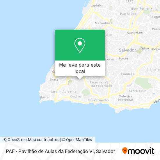 PAF - Pavilhão de Aulas da Federação VI mapa