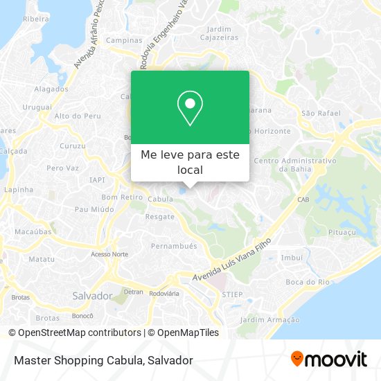 Master Shopping Cabula mapa