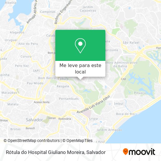 Rótula do Hospital Giuliano Moreira mapa