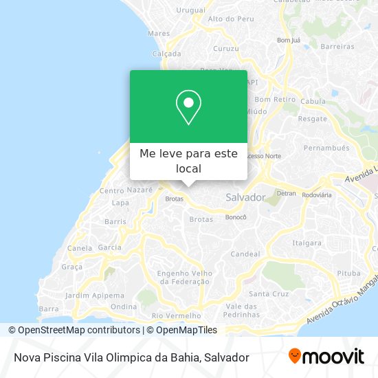 Nova Piscina Vila Olimpica da Bahia mapa