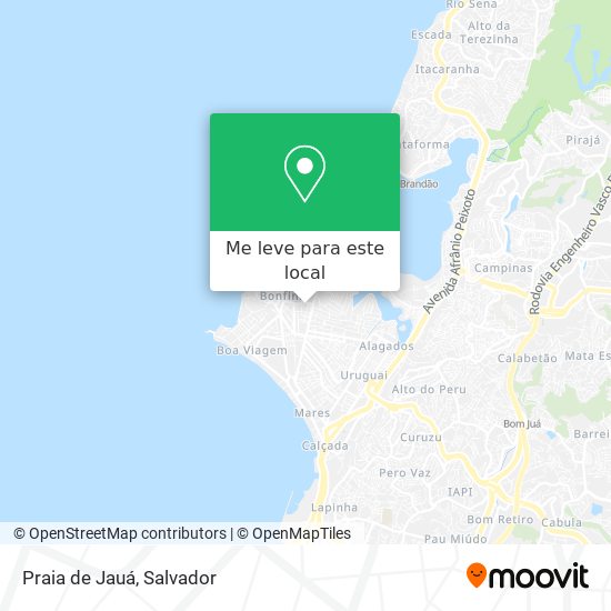 Praia de Jauá mapa