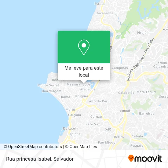 Rua princesa Isabel mapa