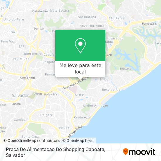 Praca De Alimentacao Do Shopping Caboata mapa