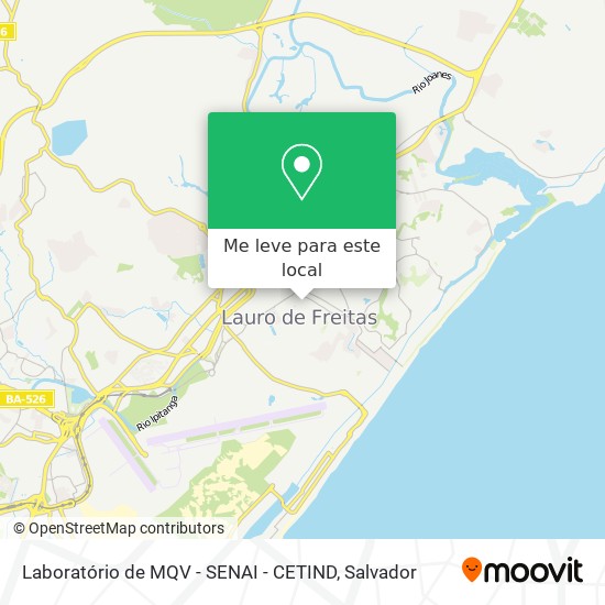 Laboratório de MQV - SENAI - CETIND mapa