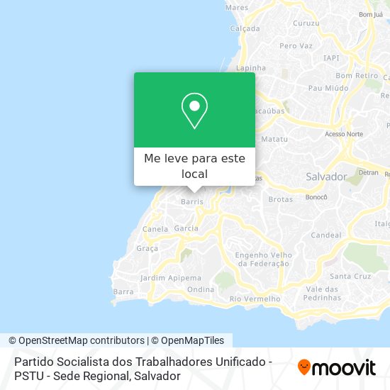 Partido Socialista dos Trabalhadores Unificado - PSTU - Sede Regional mapa