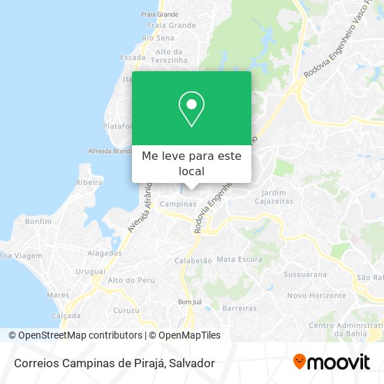 Correios Campinas de Pirajá mapa