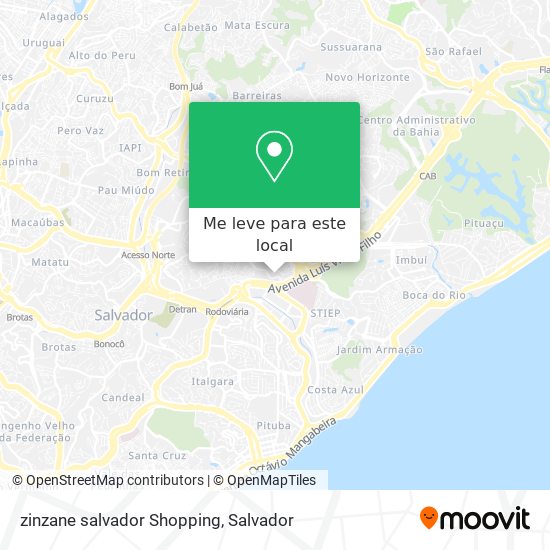 zinzane salvador Shopping mapa
