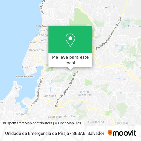 Unidade de Emergência de Pirajá - SESAB mapa