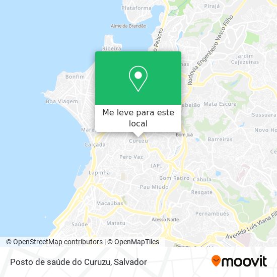 Posto de saúde do Curuzu mapa