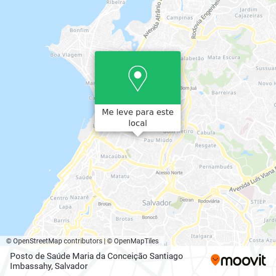 Posto de Saúde Maria da Conceição Santiago Imbassahy mapa