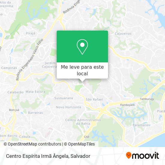 Centro Espírita Irmã Ângela mapa