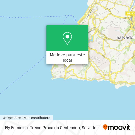 Fly Feminina- Treino Praça da Centenário mapa