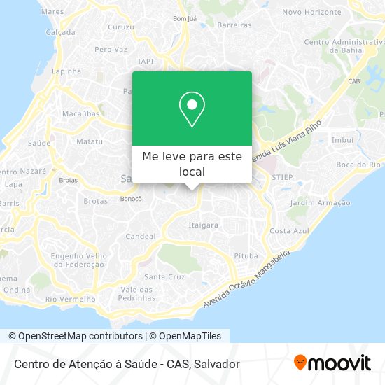 Centro de Atenção à Saúde - CAS mapa