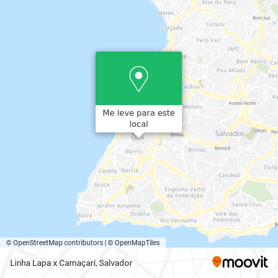 Linha Lapa x Camaçarí mapa