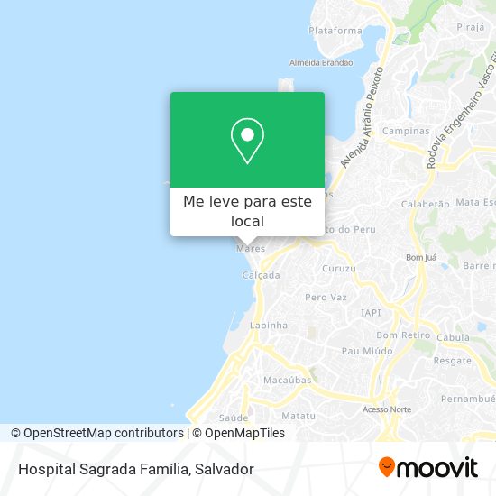 Hospital Sagrada Família mapa