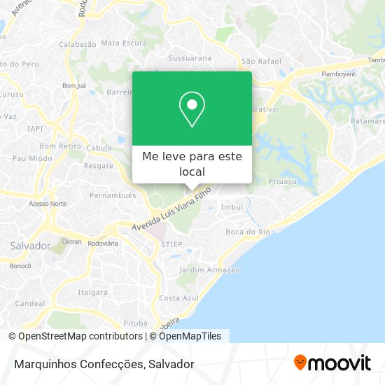 Marquinhos Confecções mapa