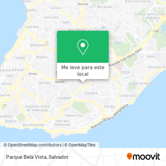 Parque Bela Vista mapa