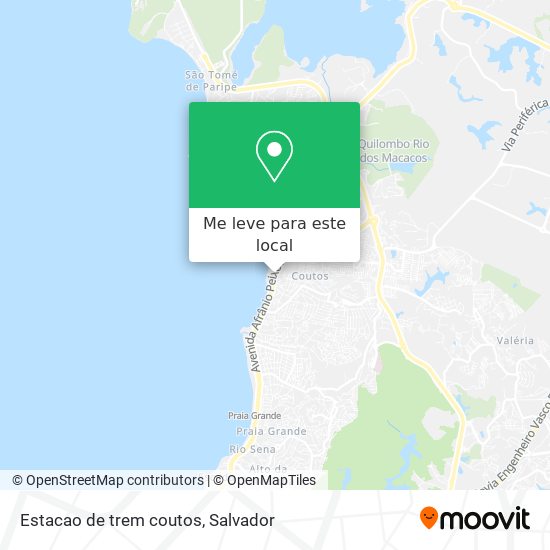 Estacao de trem coutos mapa