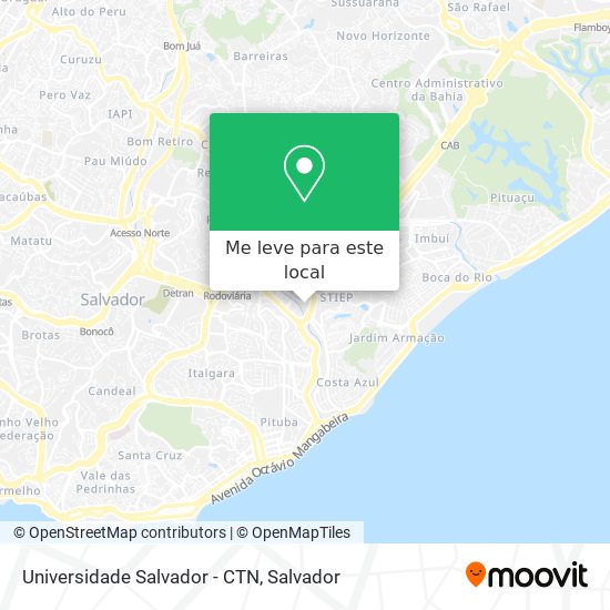 Universidade Salvador - CTN mapa
