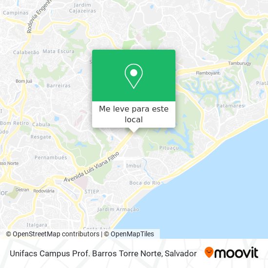 Unifacs Campus Prof. Barros Torre Norte mapa