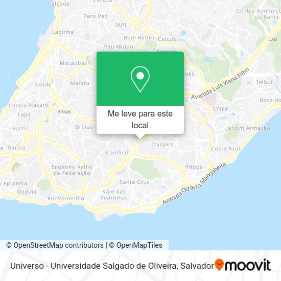 Universo - Universidade Salgado de Oliveira mapa