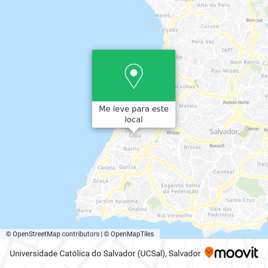 Universidade Católica do Salvador (UCSal) mapa