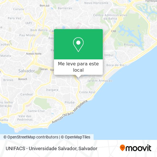 UNIFACS - Universidade Salvador mapa