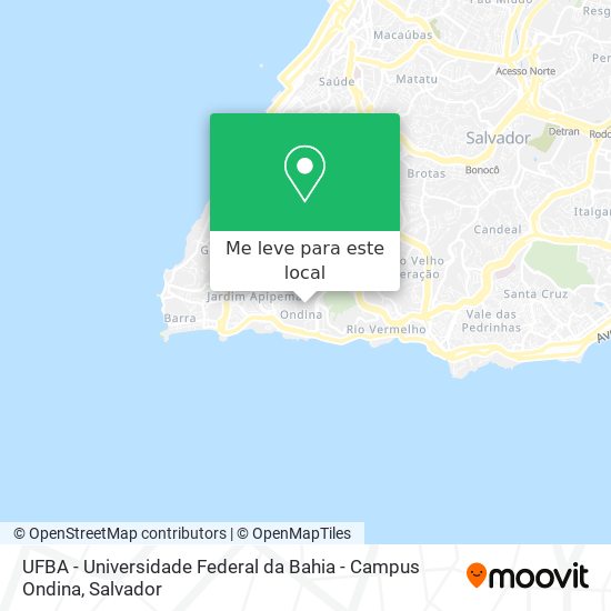 UFBA - Universidade Federal da Bahia - Campus Ondina mapa
