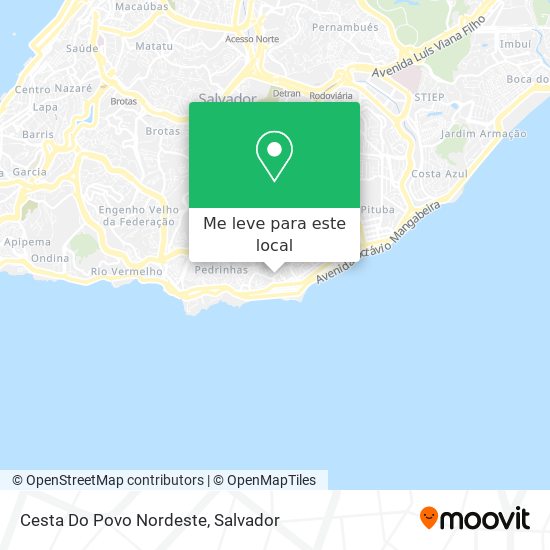 Cesta Do Povo Nordeste mapa