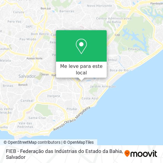 FIEB - Federação das Indústrias do Estado da Bahia mapa