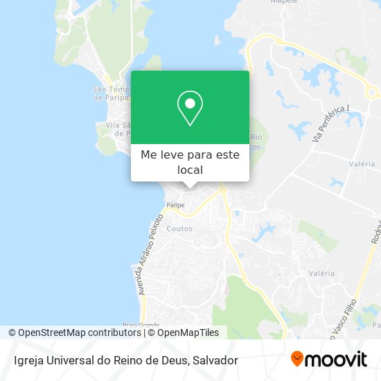 Igreja Universal do Reino de Deus mapa
