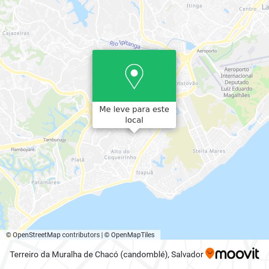 Terreiro da Muralha de Chacó (candomblé) mapa