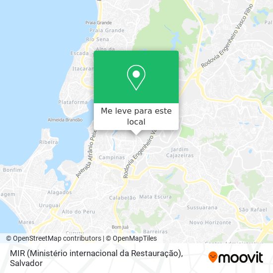 MIR (Ministério internacional da Restauração) mapa