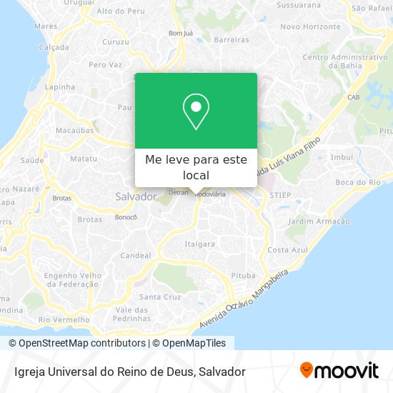 Igreja Universal do Reino de Deus mapa
