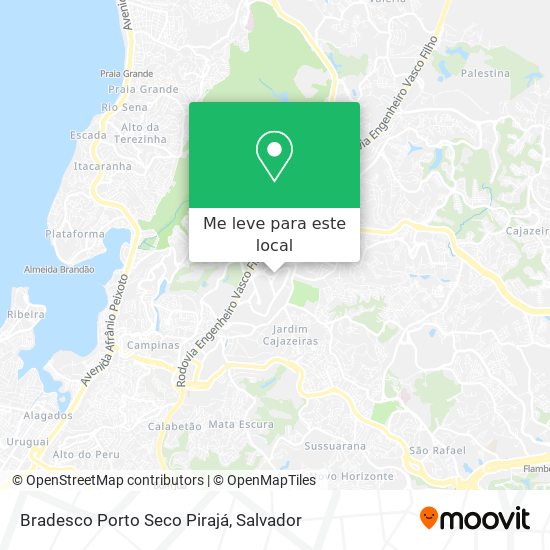 Bradesco Porto Seco Pirajá mapa