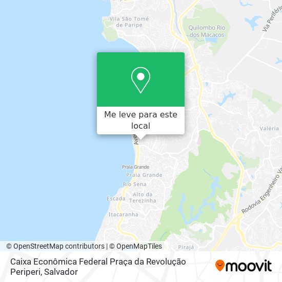 Caixa Econômica Federal Praça da Revolução Periperi mapa
