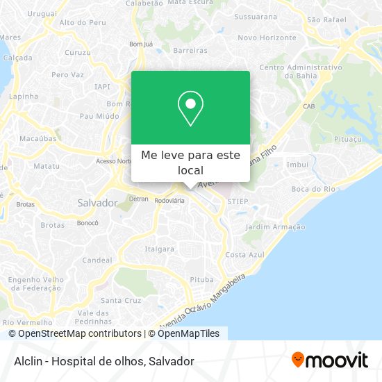 Alclin - Hospital de olhos mapa