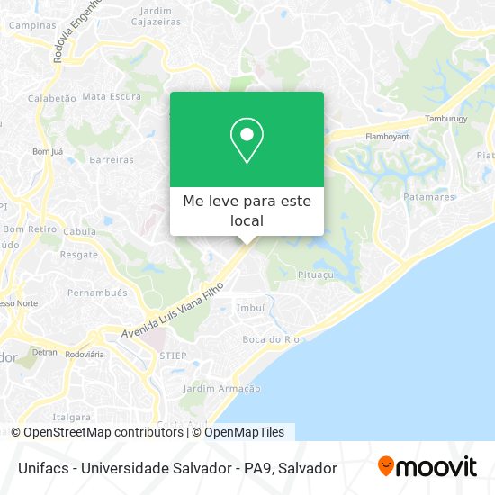 Unifacs - Universidade Salvador - PA9 mapa