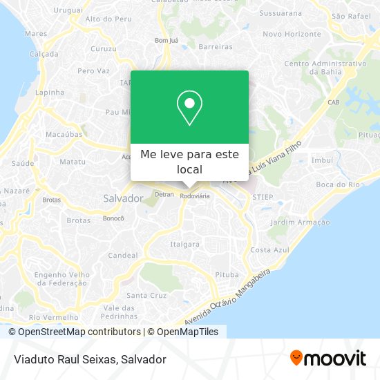 Viaduto Raul Seixas mapa