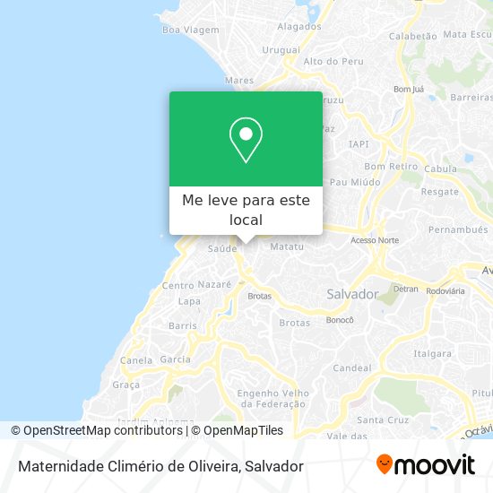Maternidade Climério de Oliveira mapa