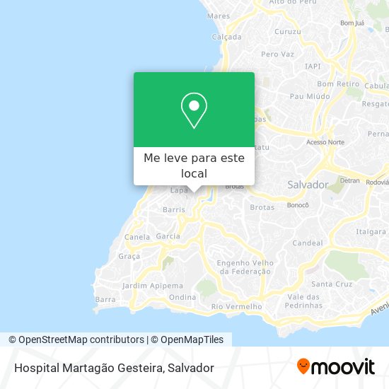Hospital Martagão Gesteira mapa