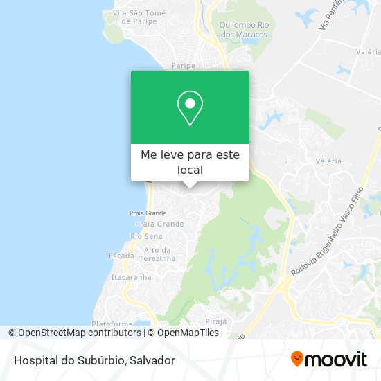 Hospital do Subúrbio mapa